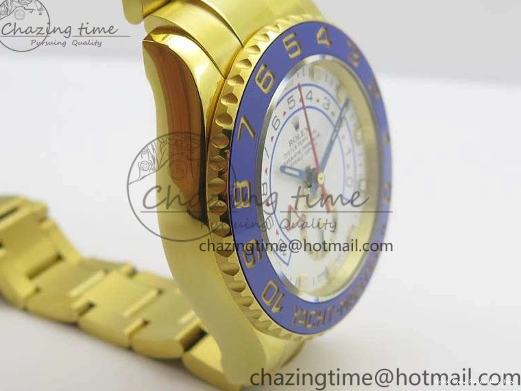 Best AAA Replica Sites Edition 3577 Bracelet II YG On YachtMaster YG Cozy 116688 Ceramic Bezel Best A White 1:1 Blue Dial JF 1224